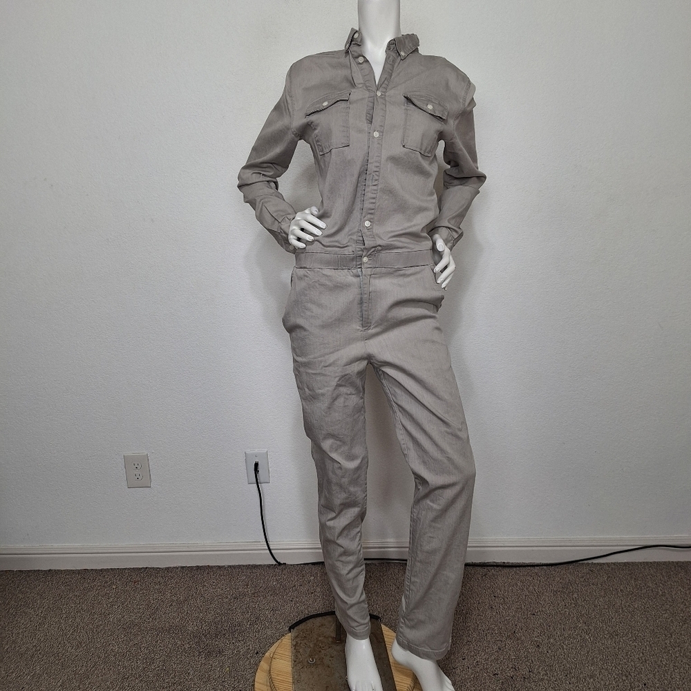 Standard Issue Gray Gorpcore Button Front Utility Streetwear Jumpsuit Size M